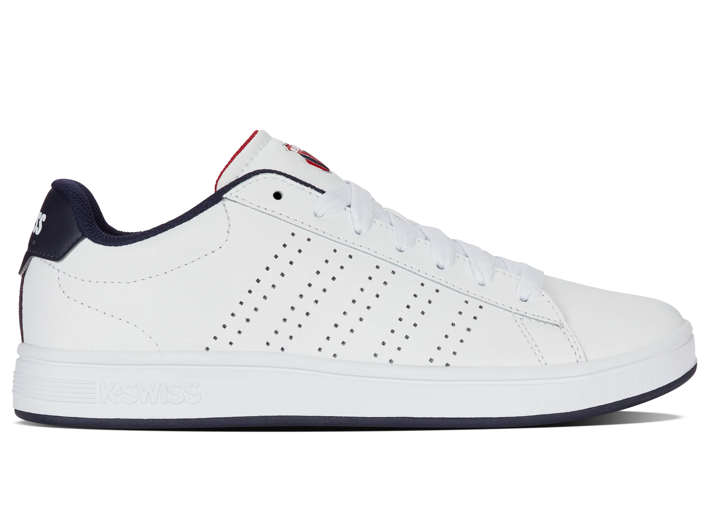 04411-130-M | COURT BASE II | WHITE/NAVY/RED