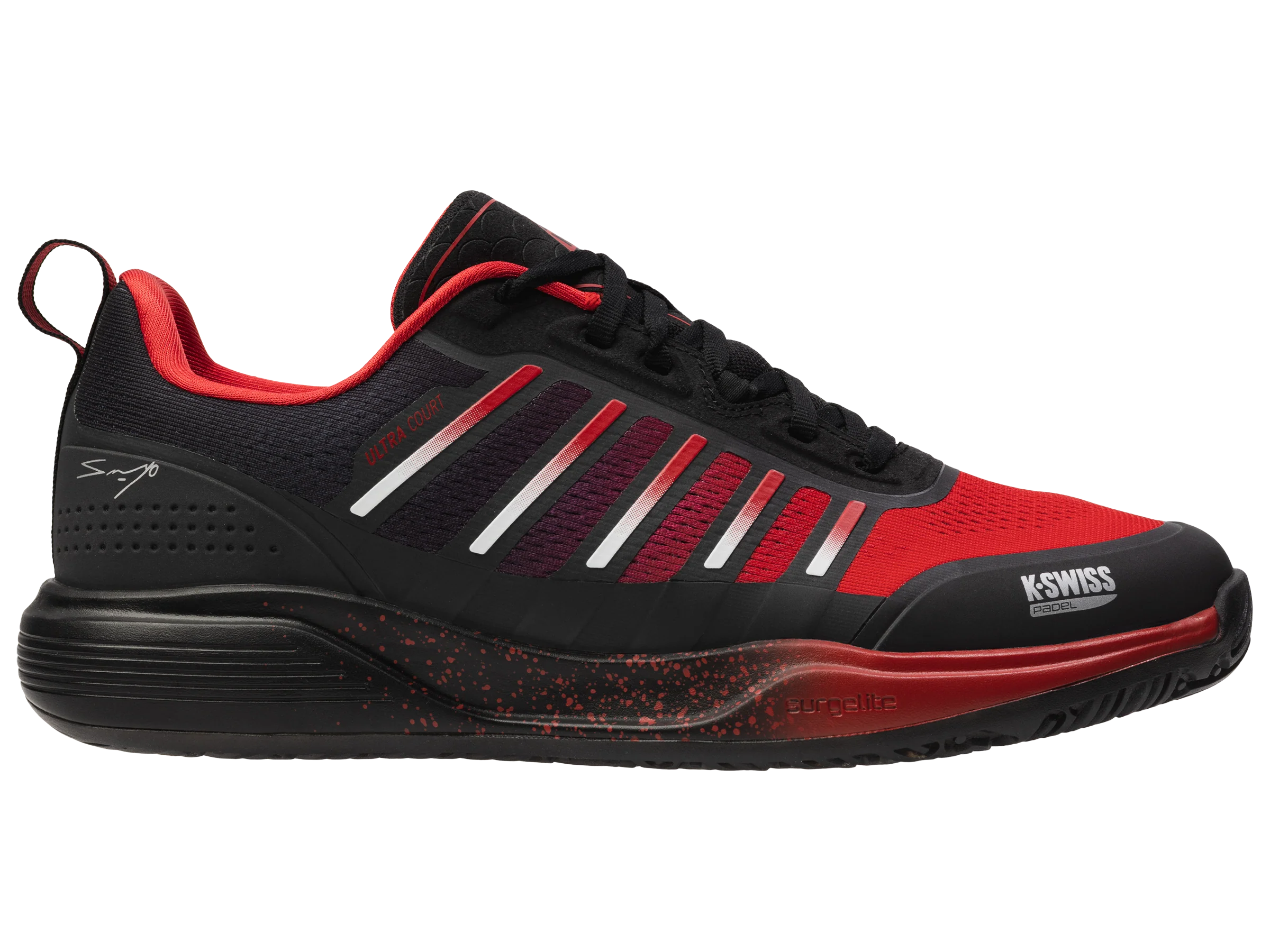 04436-927-M | ULTRA COURT PADEL | BLACK/ANTHRACITE/SANYO RED