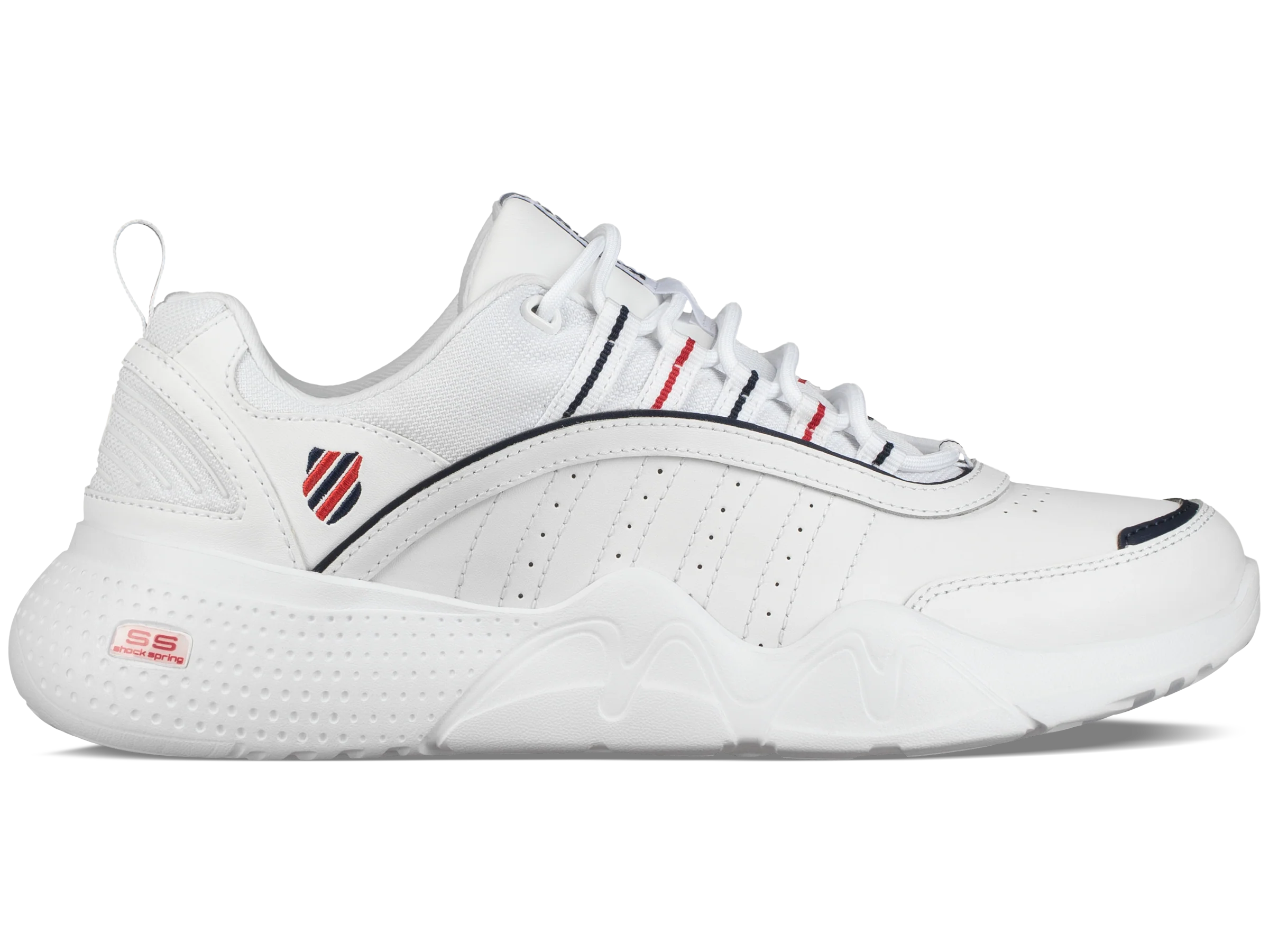 06398-159-M | MENS CR-CASTLE | WHITE/NAVY/RIBBON RED