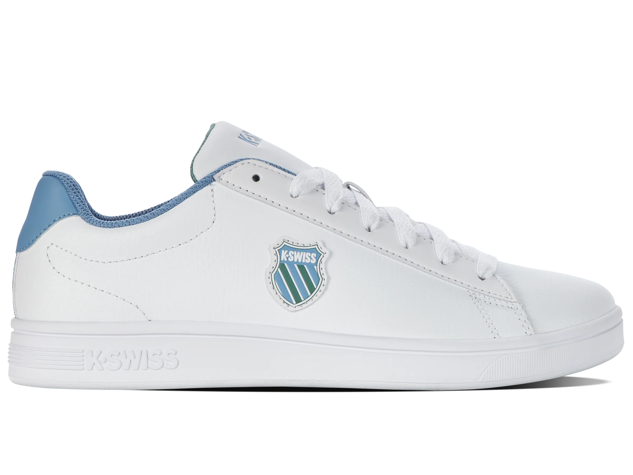 06599-943-M | COURT SHIELD | WHITE/ASHLEIGH BLUE/BERYL GREEN