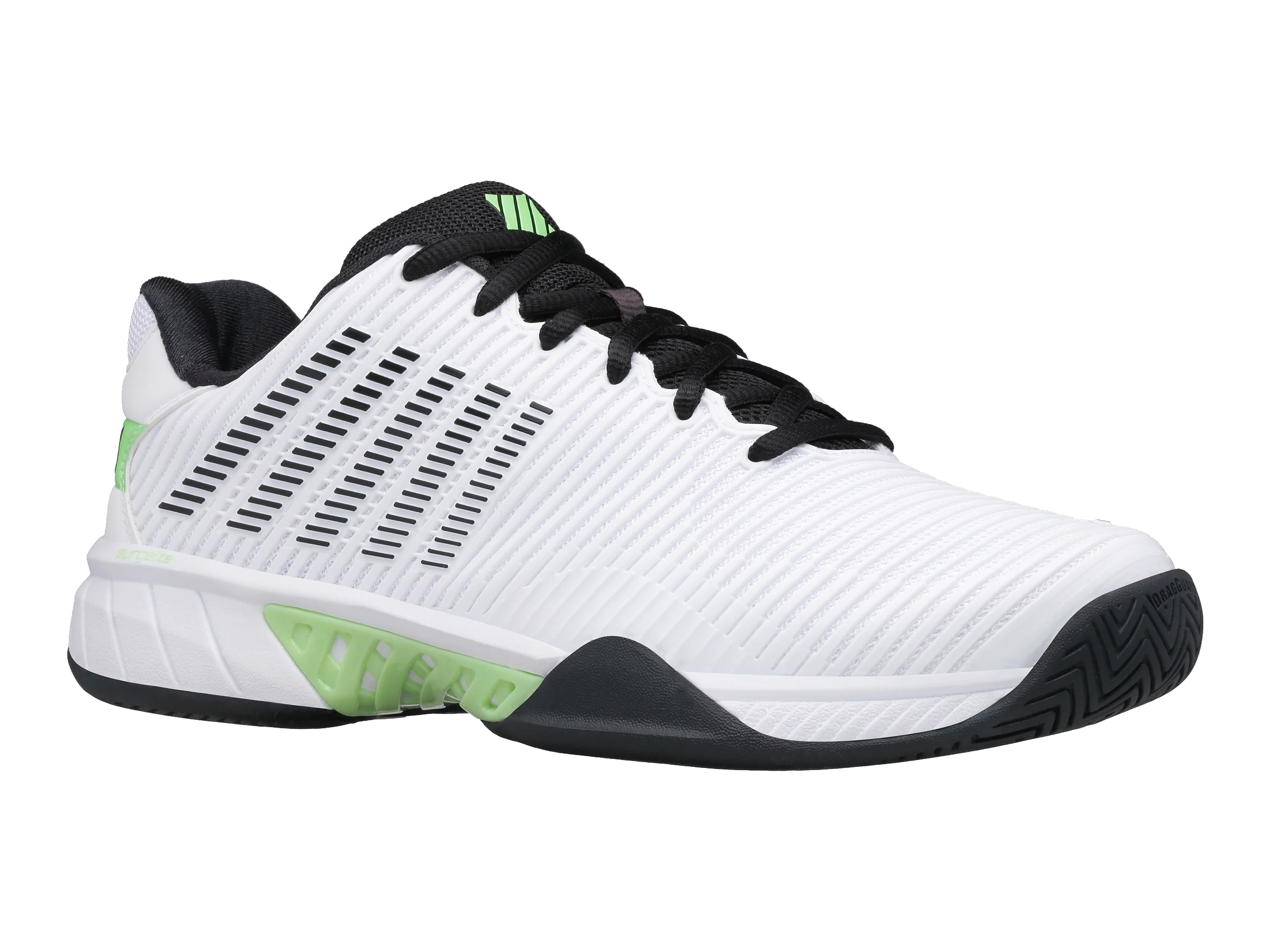 06613-115-M | HYPERCOURT EXPRESS 2 | WHITE/BLUE GRAPHITE/SOFT NEON GREEN - Image 2