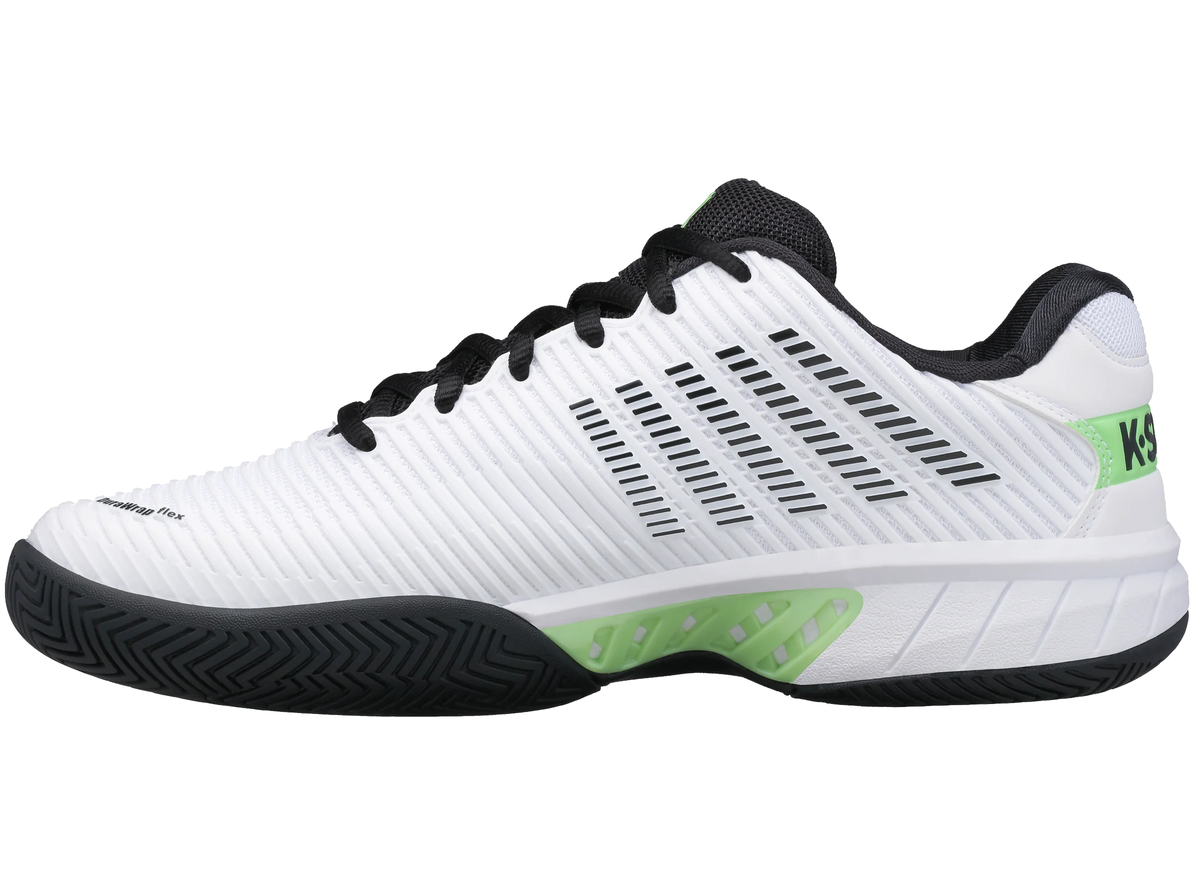 06613-115-M | HYPERCOURT EXPRESS 2 | WHITE/BLUE GRAPHITE/SOFT NEON GREEN - Image 5