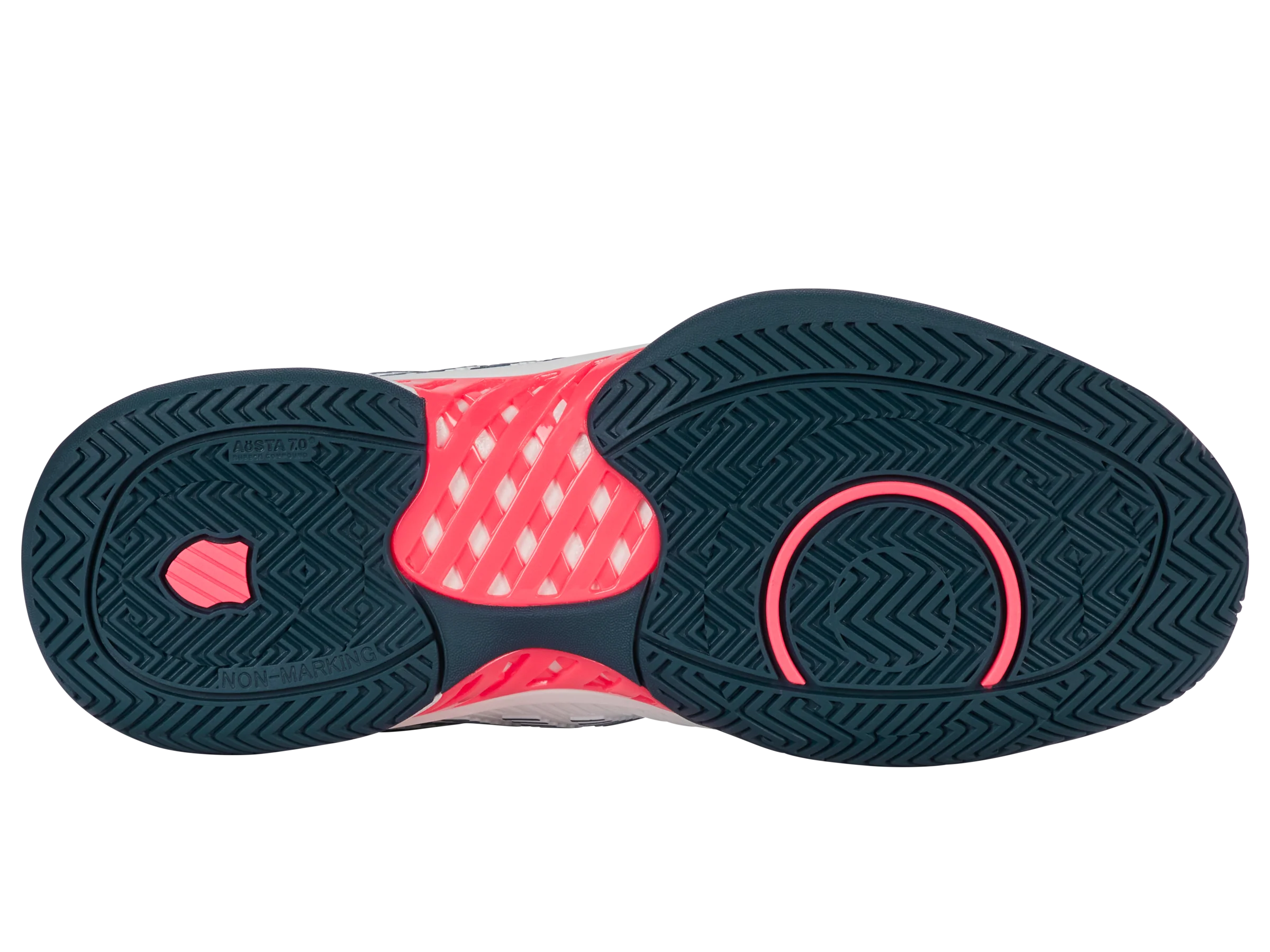 06613-129-M | HYPERCOURT EXPRESS 2 | WHITE/STARGAZER/NEON BLAZE - Image 6