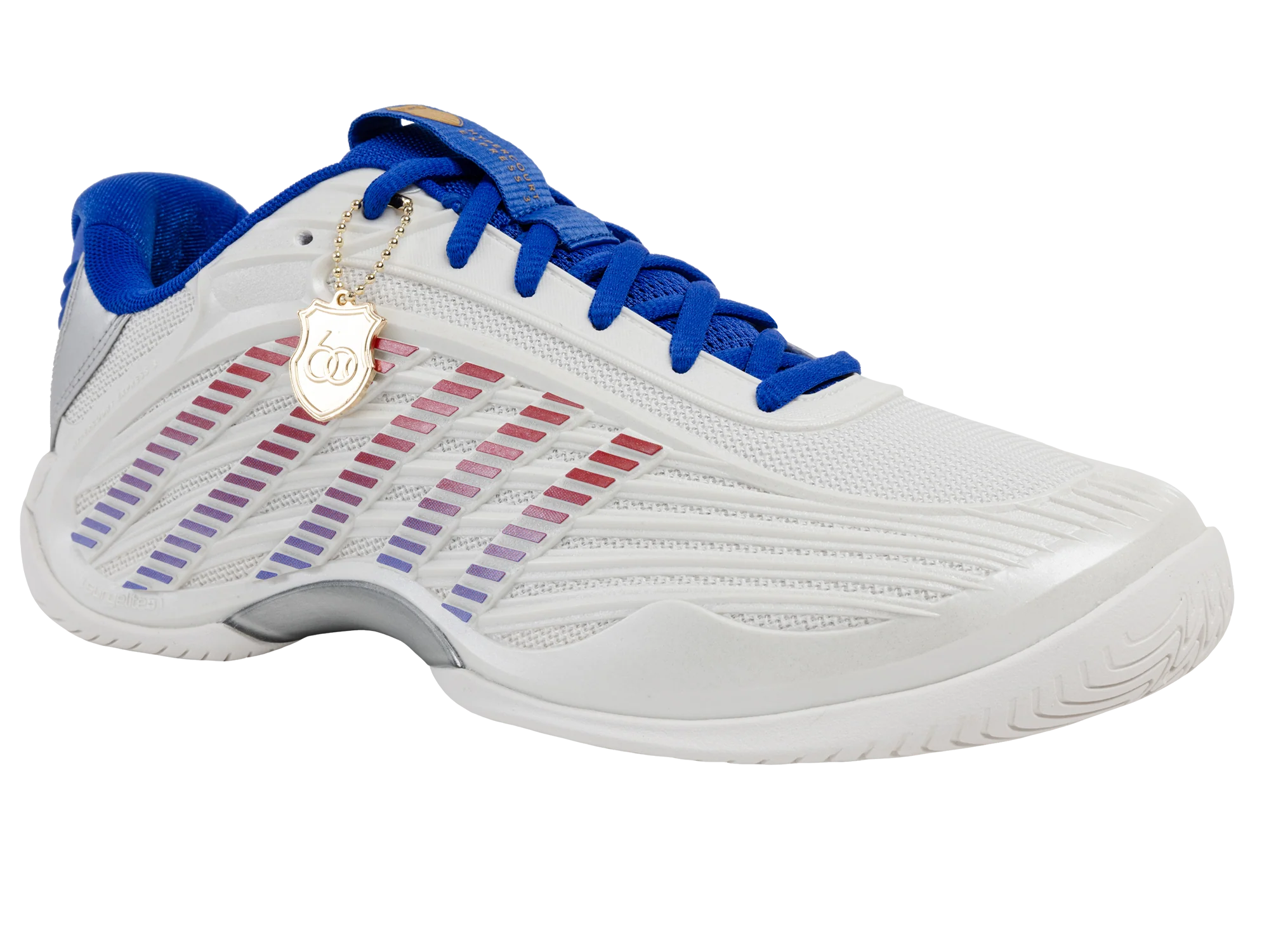 09629-104-M | HYPERCOURT EXPRESS 3 60TH | WIMBLEDON WHITE/DAZZLING BLUE/SILVER/MARS RED - Image 2