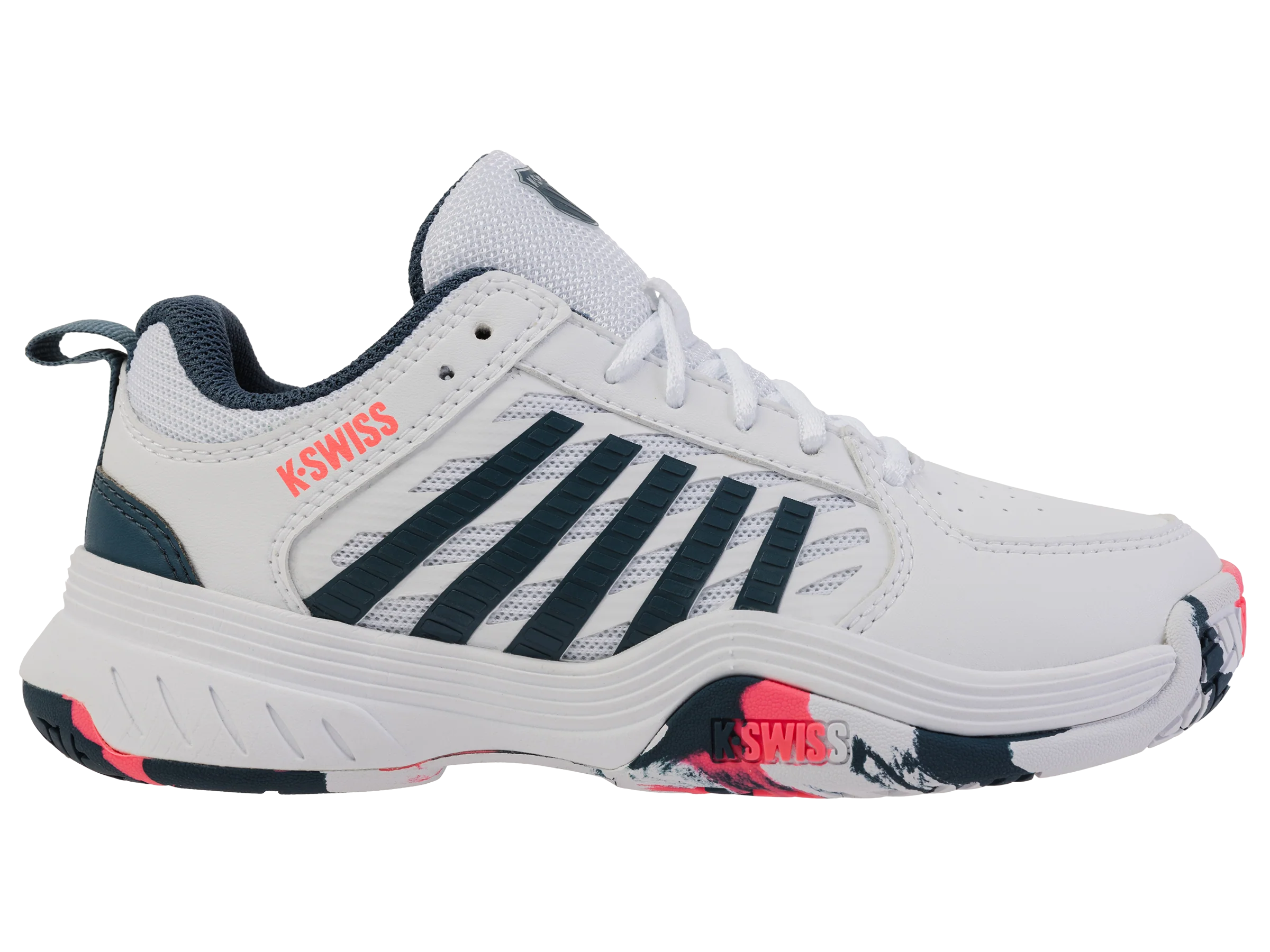54428-129-M | COURT EXPRESS 2 | WHITE/STARGAZER/NEON BLAZE