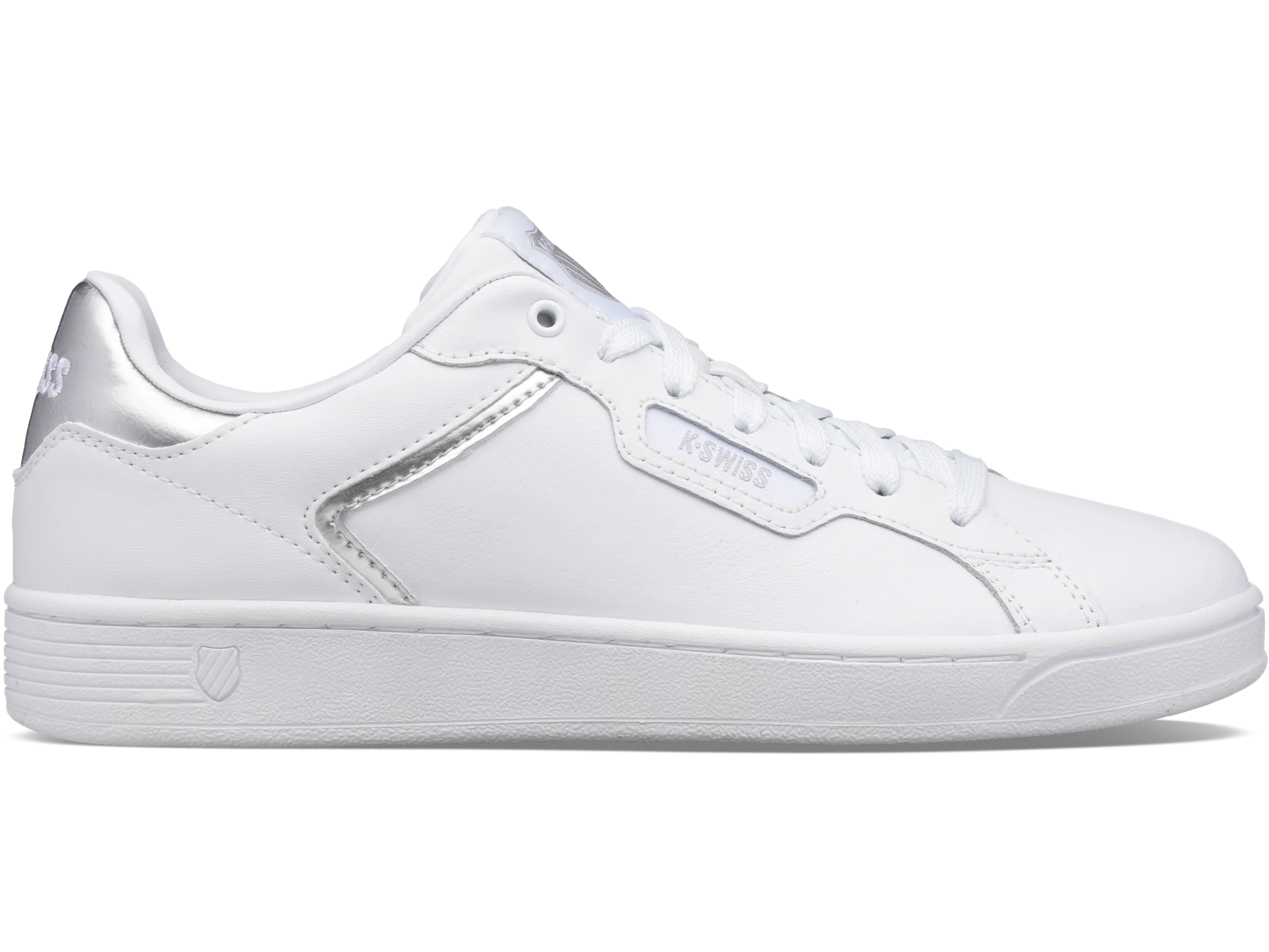 96347-110-M | WOMENS CLEAN COURT II CMF | WHITE/SILVER