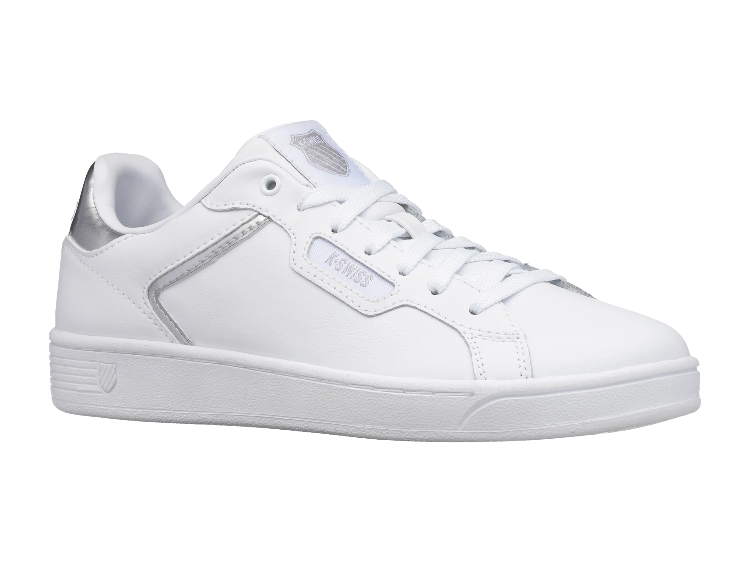 96347-110-M | WOMENS CLEAN COURT II CMF | WHITE/SILVER - Image 2