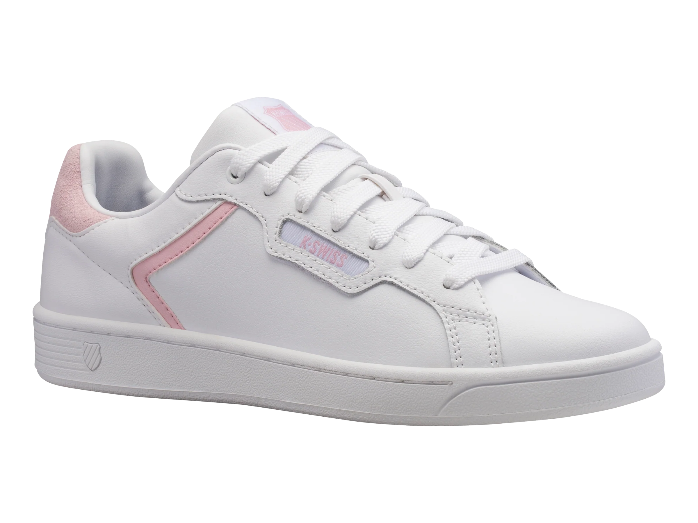 96347-179-M | WOMENS CLEAN COURT II CMF | WHITE/PARFAIT PINK - Image 2