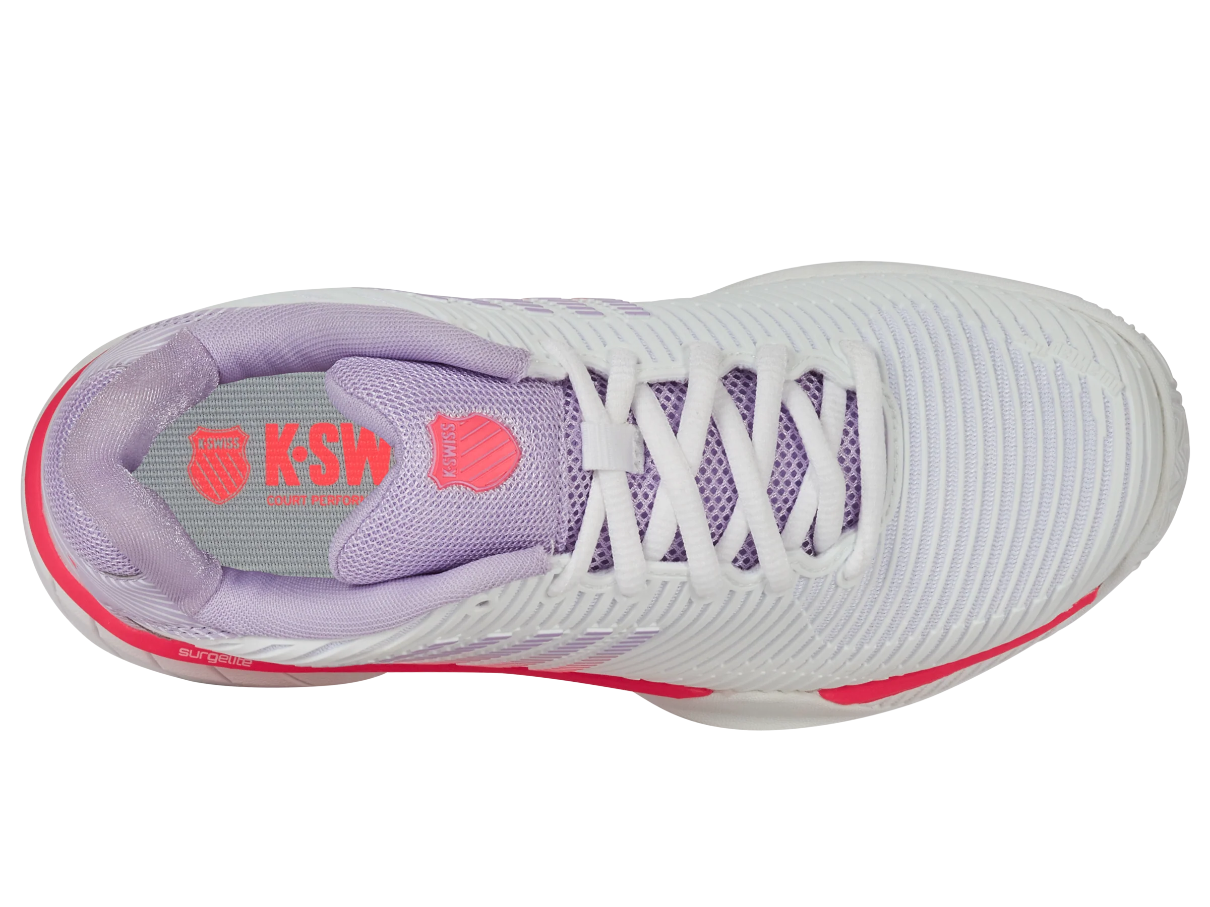 96614-182-M | HYPERCOURT EXPRESS 2 CLAY | WHITE/ORCHID PETAL/NEON BLAZE - Image 7
