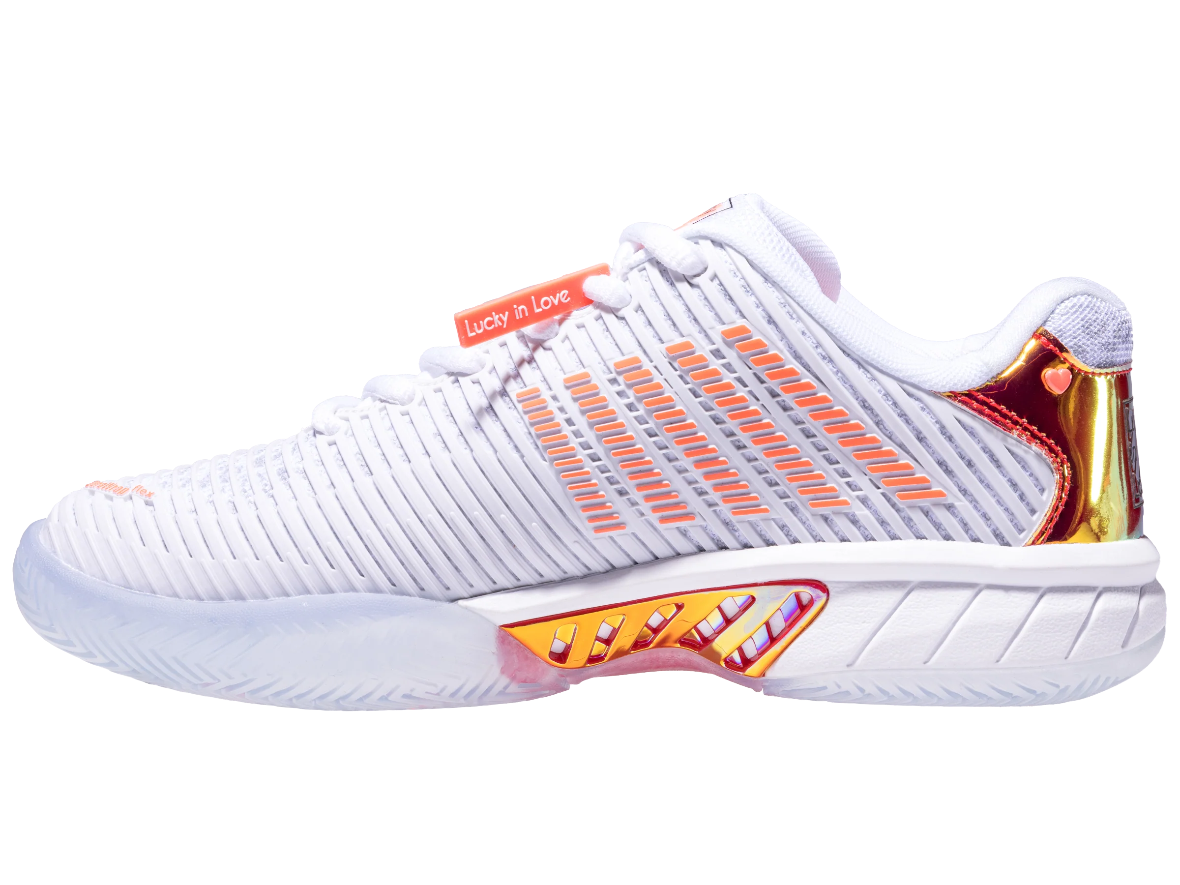 97382-112-M | HYPERCOURT EXPRESS 2 LUCKY IN LOVE | WHITE/DOVE/ORANGE GLOW - Image 5
