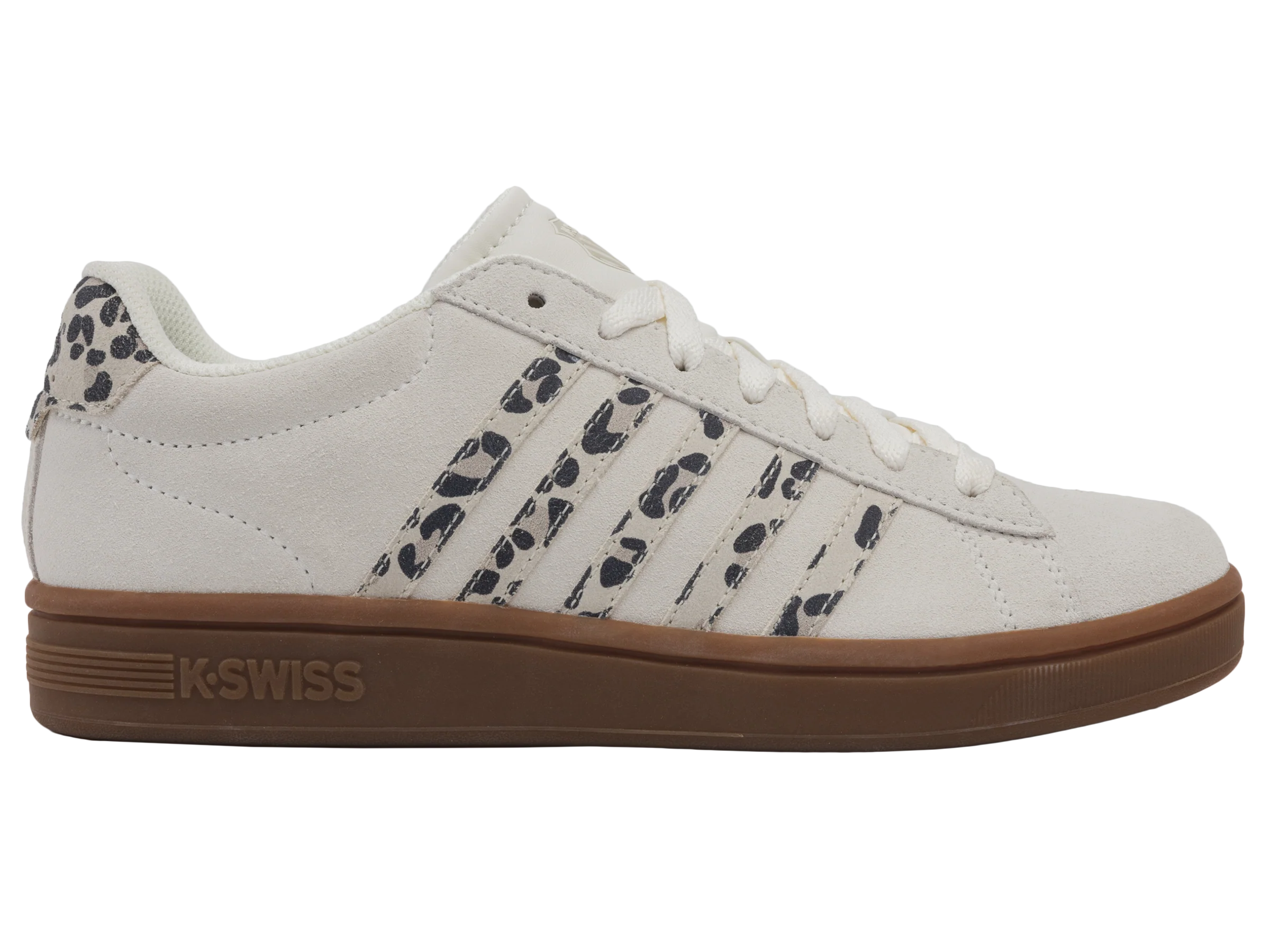 99492-148-M | COURT TIEBREAK II SDE | SNOW WHITE/LIGHT GRAY/LEOPARD/GUM