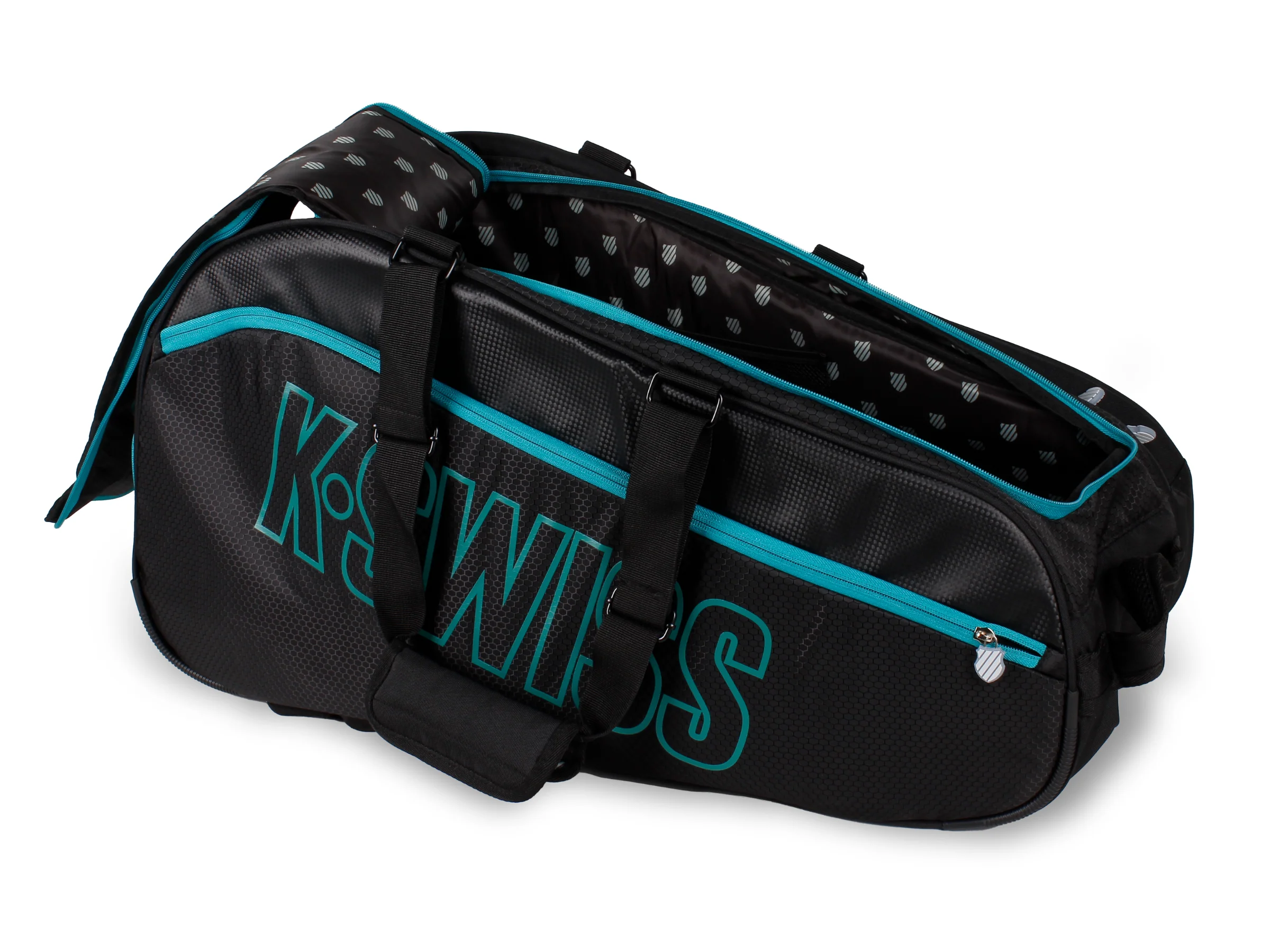 BG771-052 | CLASSIC PADEL RACKET BAG | BLACK/TURQUOISE - Image 2